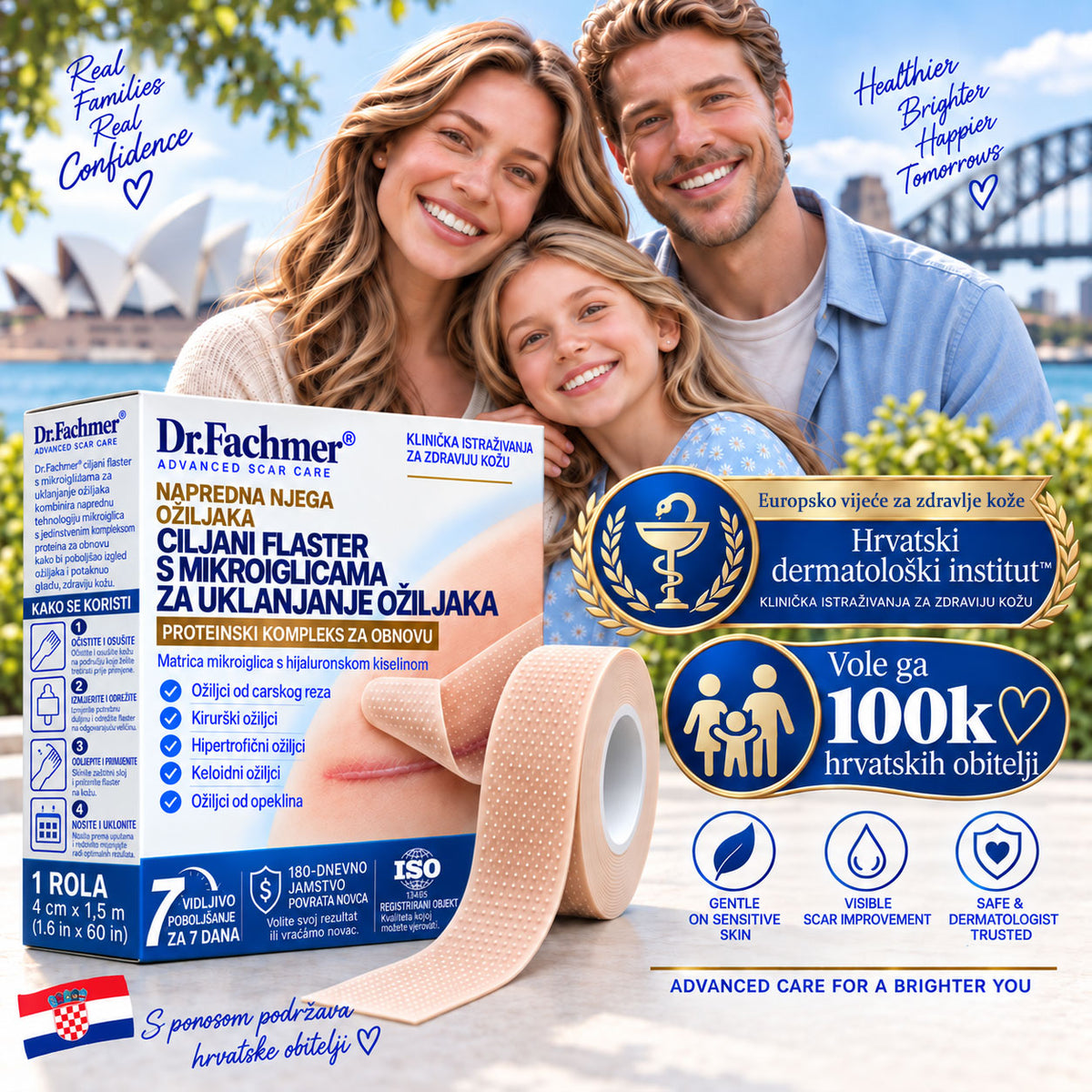 Dr.Fachmer®🏆Bio-regenerativni mikroiglični flaster za ožiljke – silikonska njega s reparativnim proteinima