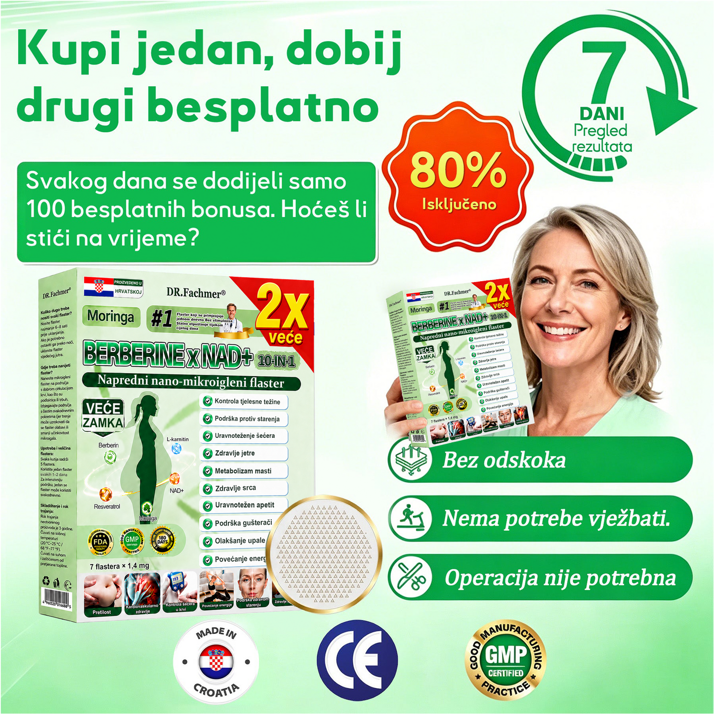 🍗DR.Fachmer® Moringa Berberin NAD+ 15-u-1 Nano-mikroigleni Flaster | Nova generacija njege tijela s naprednom nano formulom🍗