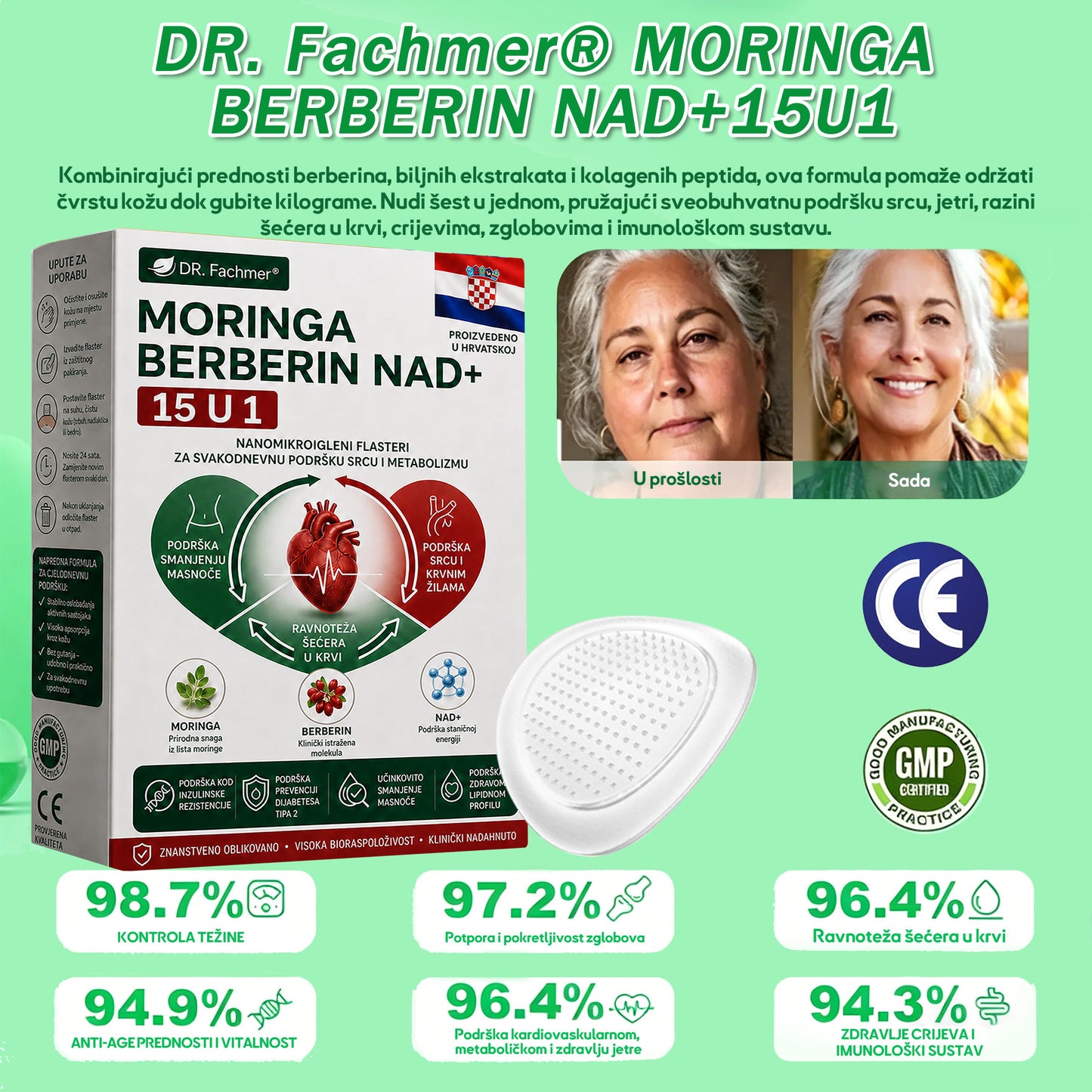 💡DR.Fachmer® Moringa Berberin NAD+ 15-u-1 Nano-mikroigleni Flaster | Nova generacija njege tijela s naprednom nano formulom💡