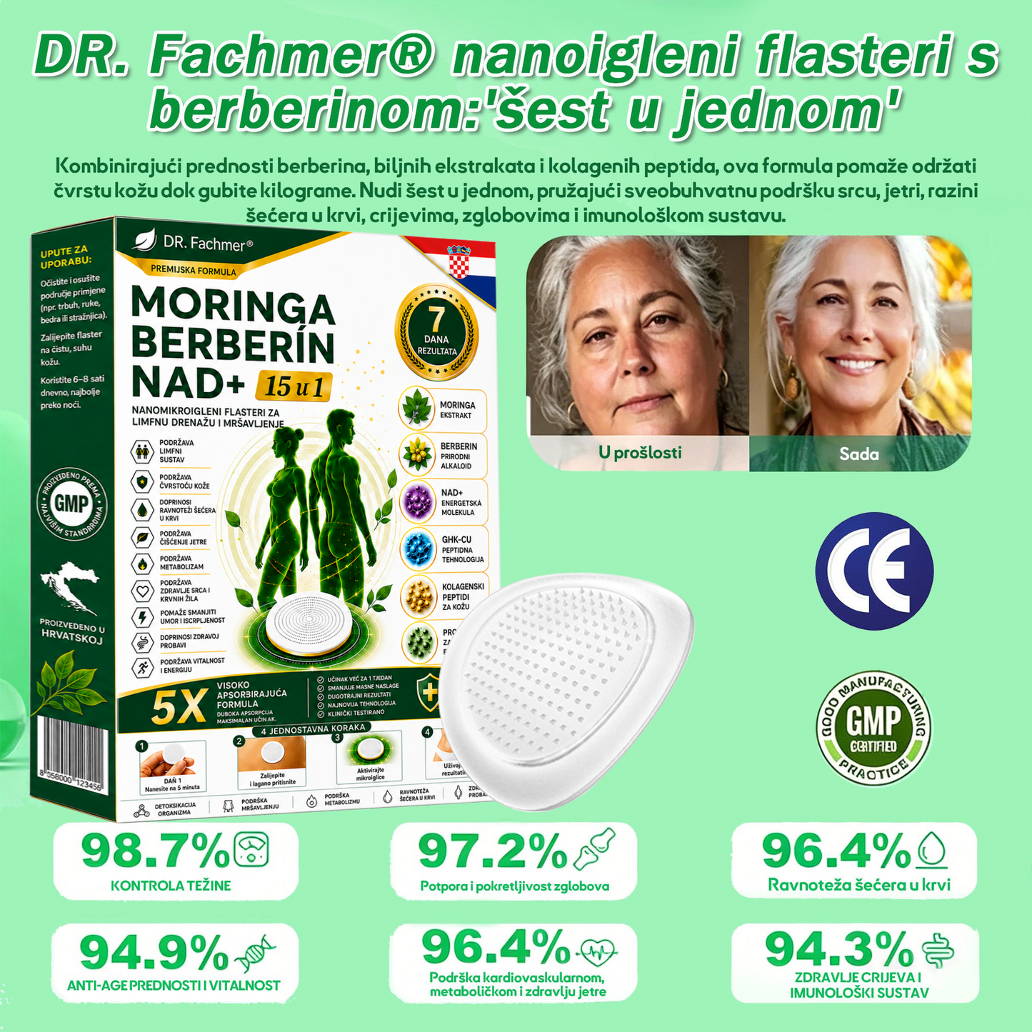 📗DR.Fachmer® Moringa Berberin NAD+ 15-u-1 Nano-mikroigleni Flaster | Nova generacija njege tijela s naprednom nano formulom