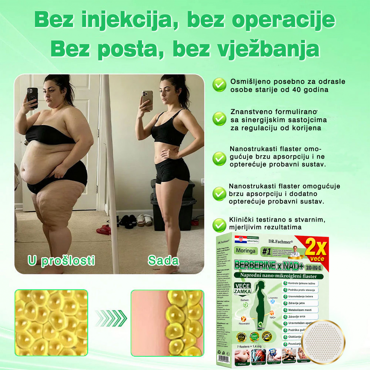 🍗DR.Fachmer® Moringa Berberin NAD+ 15-u-1 Nano-mikroigleni Flaster | Nova generacija njege tijela s naprednom nano formulom🍗