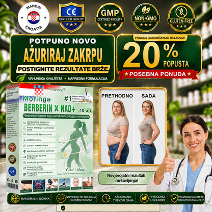 💡GFOUK® Moringa Berberin NAD+ 15-u-1 Nano-mikroigleni Flaster | Nova generacija njege tijela s naprednom nano formulom 💡