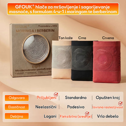 ⏳⏳Službena trgovina brenda | 👙GFOUK® 2026 MORINGA I BERBERIN 4-u-1 MIKROČESTIČNA TEHNOLOGIJA OBLIKOVANJA I KRATKE HLAČE ZA SAGORIJEVANJE MASTI