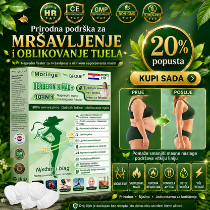 🌿GFOUK® 𝐁𝐞𝐫𝐛𝐞𝐫𝐢𝐧𝐞 · Divlji kesten × NAD+ 10 u 1 napredni nano mikroigličasti flaster — 👨‍⚕️ Jednom dnevno, vidljivi rezultati za 7 dana 🍃(pretilost, opuštena koža, dijabetes, apneja u snu, problemi sa zglobovima i više)